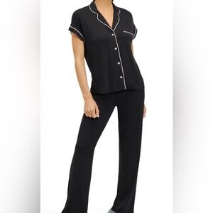 UGG Black Pajama Set with White Trim